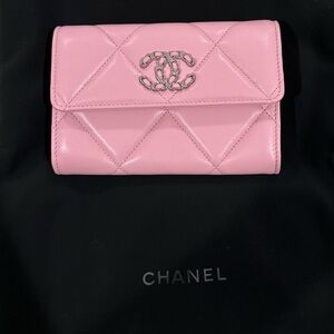 Brand New Chanel Flap Wallet with Zipper Pouch